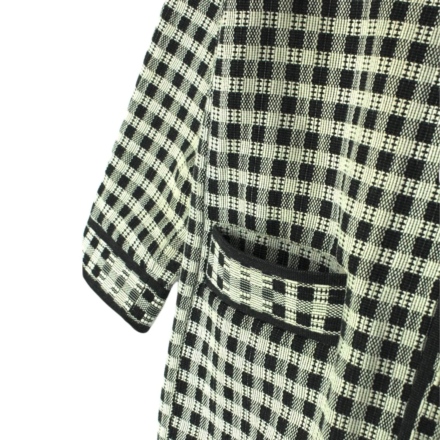 & Other Stories Black White Check Winter Coat