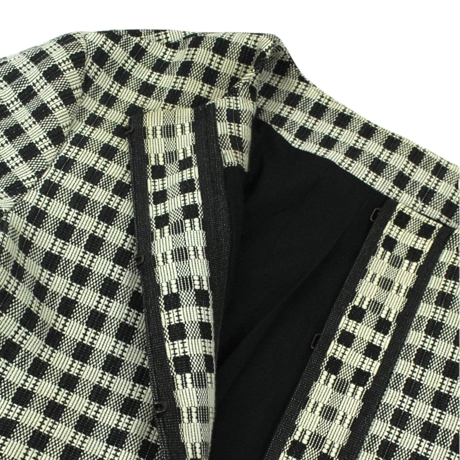 & Other Stories Black White Check Winter Coat