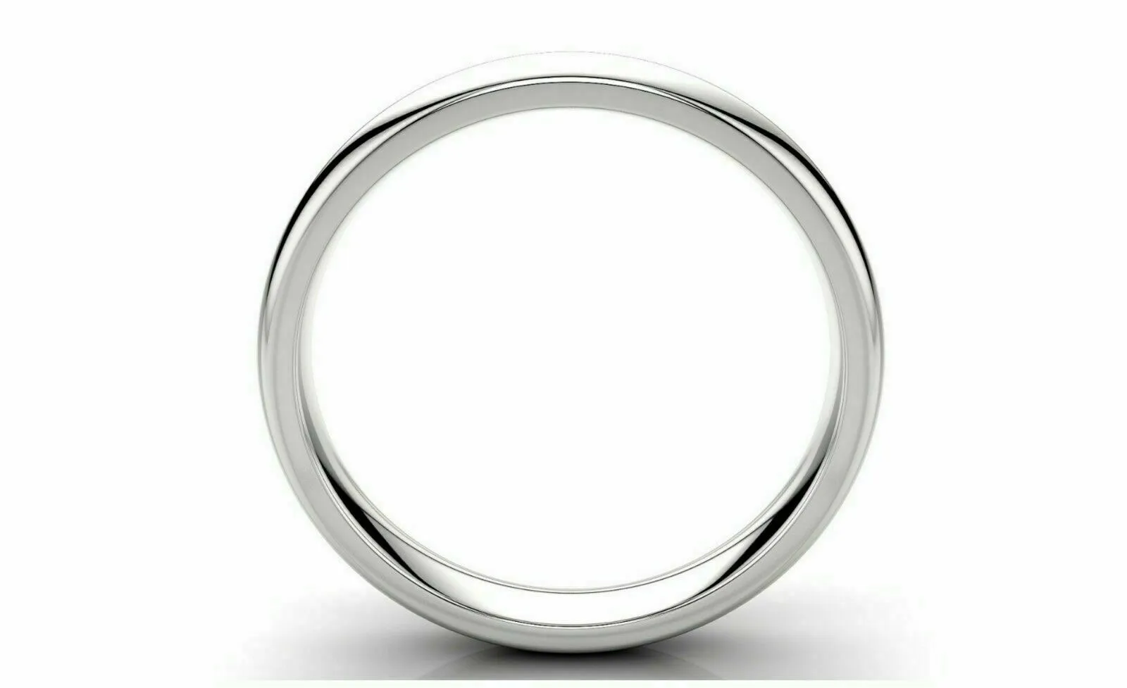 18k White Gold 3mm Wedding Flat Band, Comfort Fit, All Sizes Available