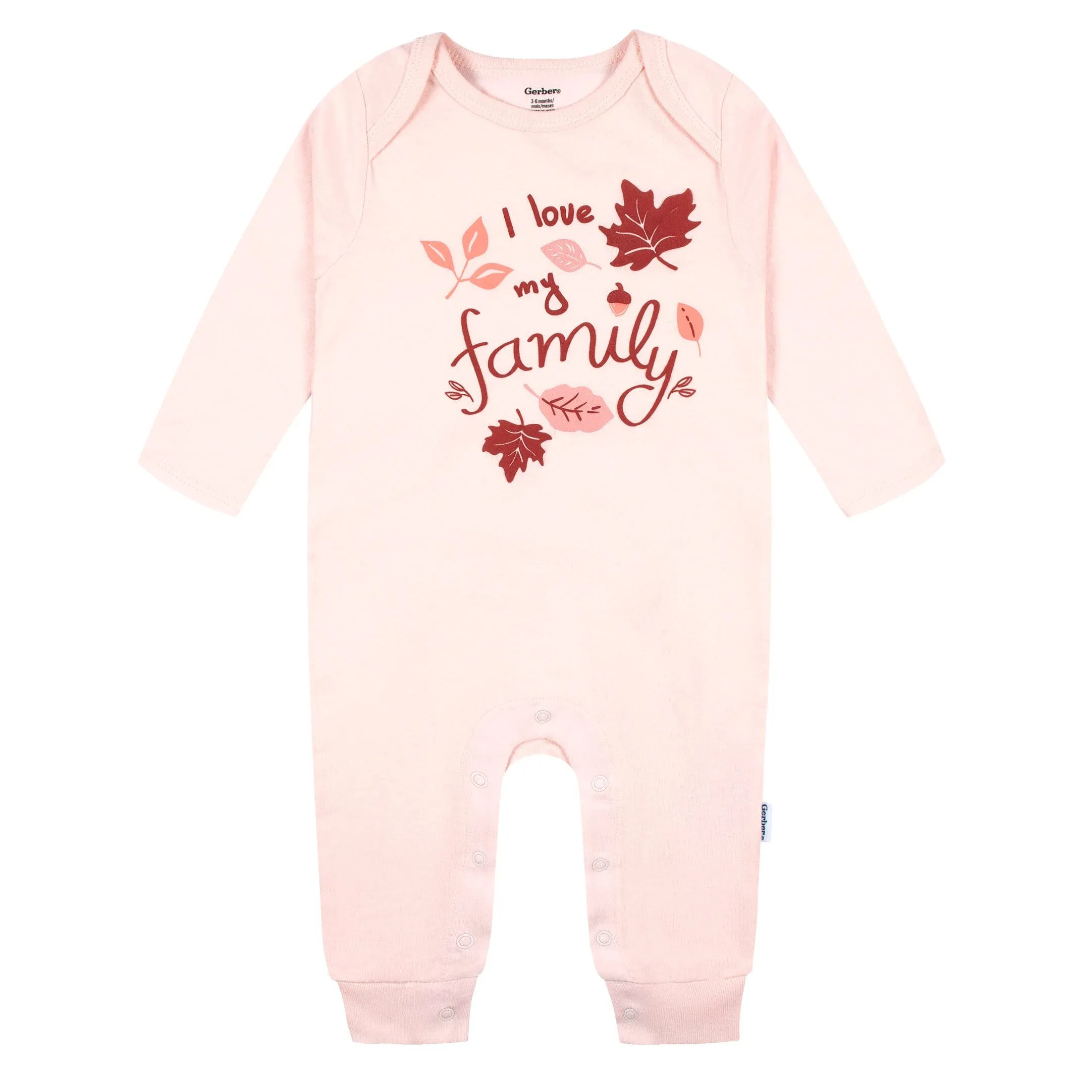 2-Pack Pink Leaves Rompers for Baby Girls