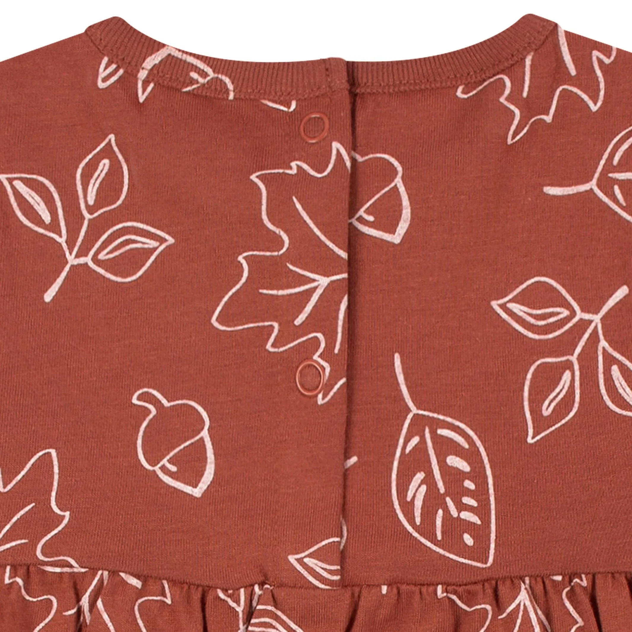 2-Pack Pink Leaves Rompers for Baby Girls