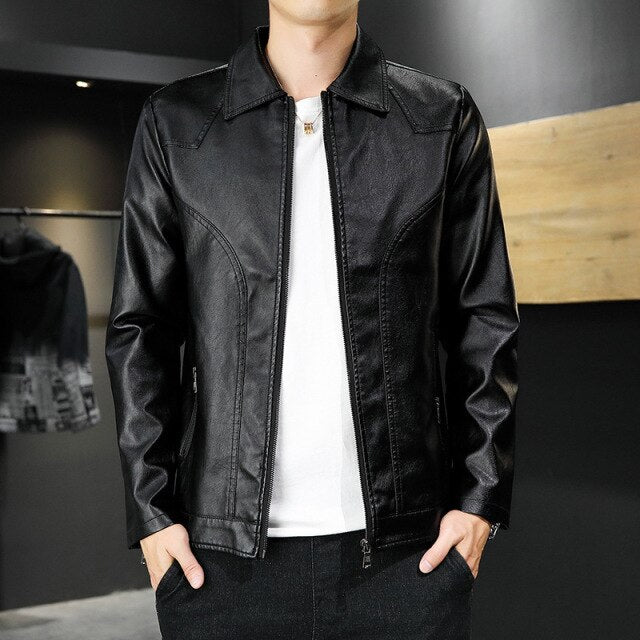 2021 British style leather jacket