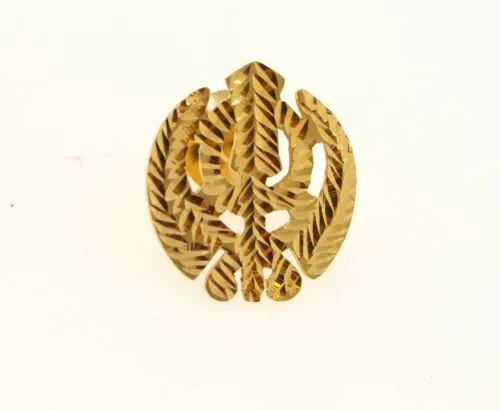 22k Gold Sikh Religious Khanda Shirt Button