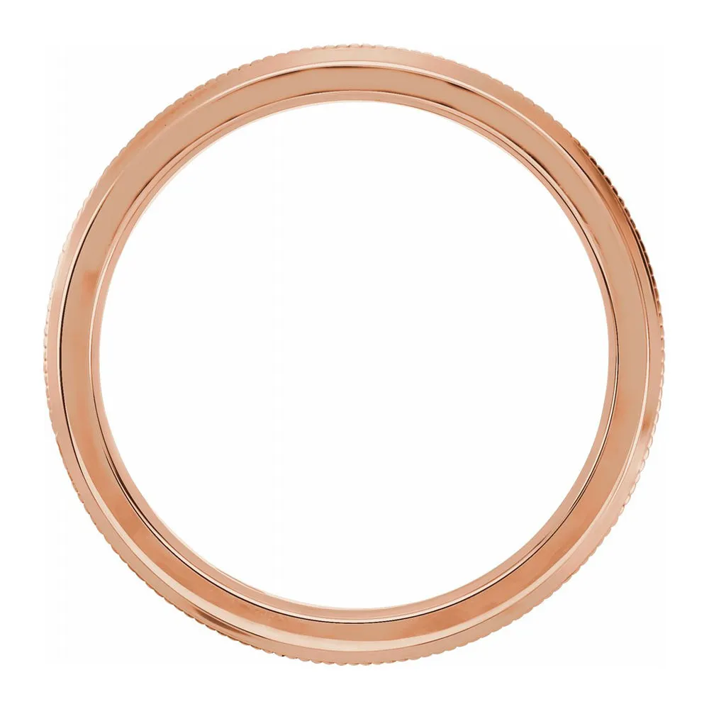 2.5mm 14K Rose Gold Knife Edge Band