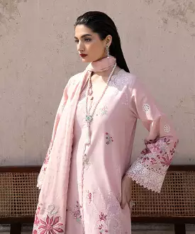 3-Piece Cambric Suit with Embroidery