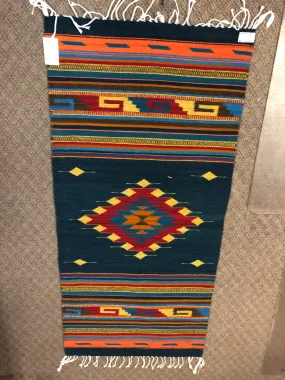 30” x 60” Zapotec wool throw rug - #0018