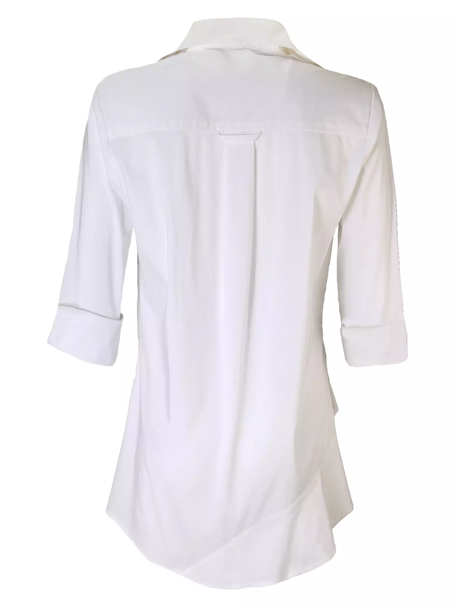 3/4 Sleeve Silky Poplin Jenna White Shirt - Shop Now!