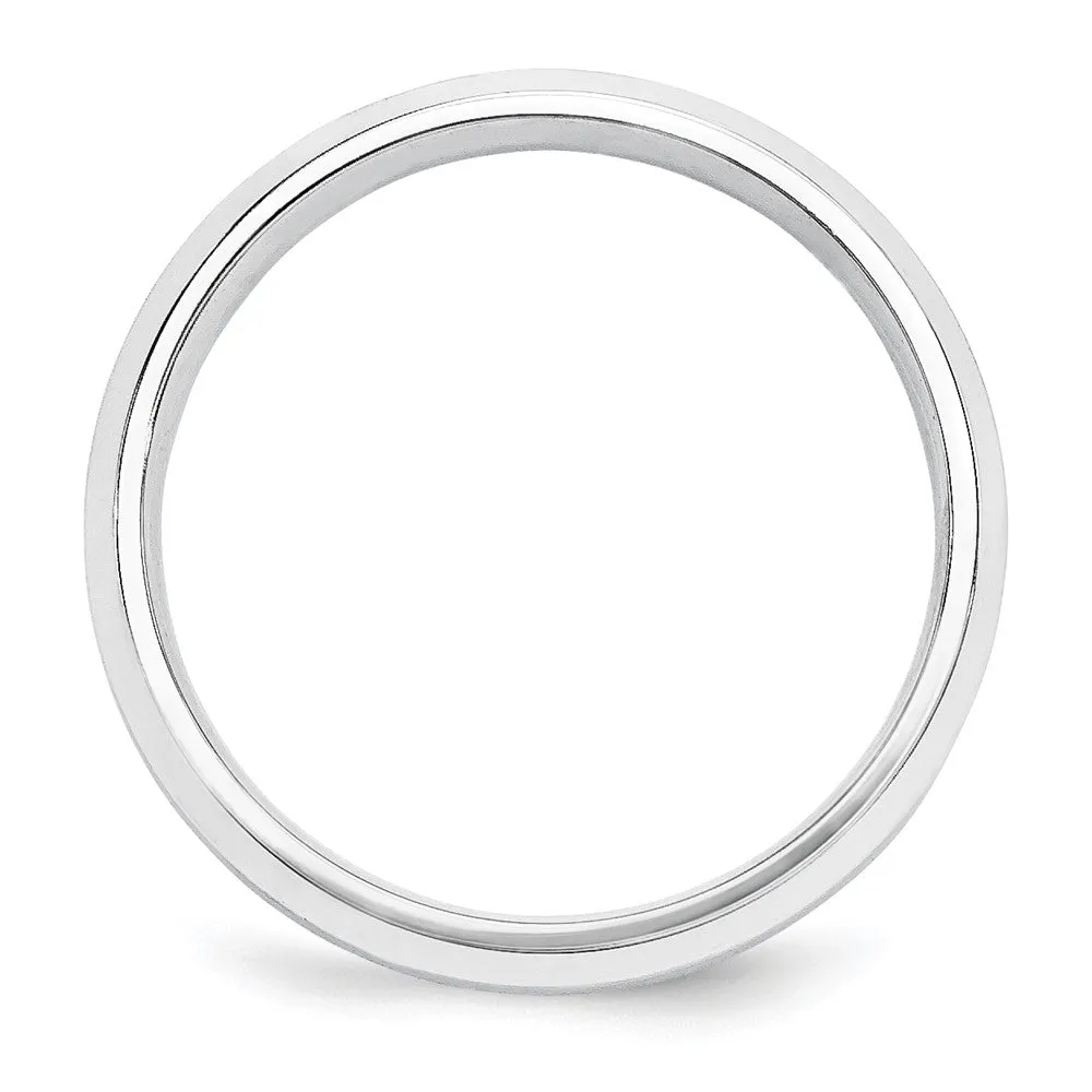 Platinum Polished Beveled Edge Band (5mm or 6mm)