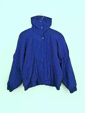 80's Electric Blue Oversized Puffy Jacket - Size M