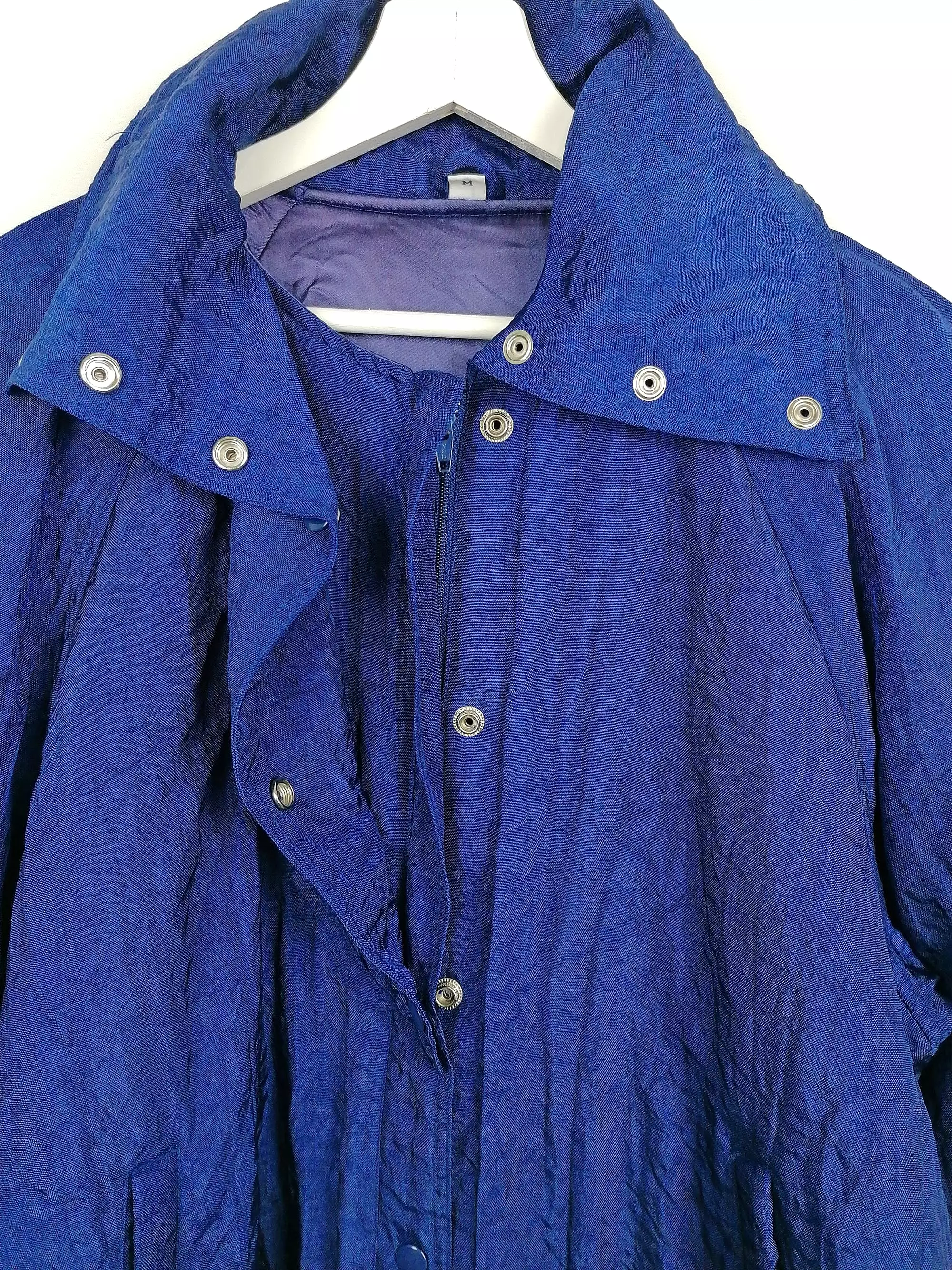 80's Electric Blue Oversized Puffy Jacket - Size M