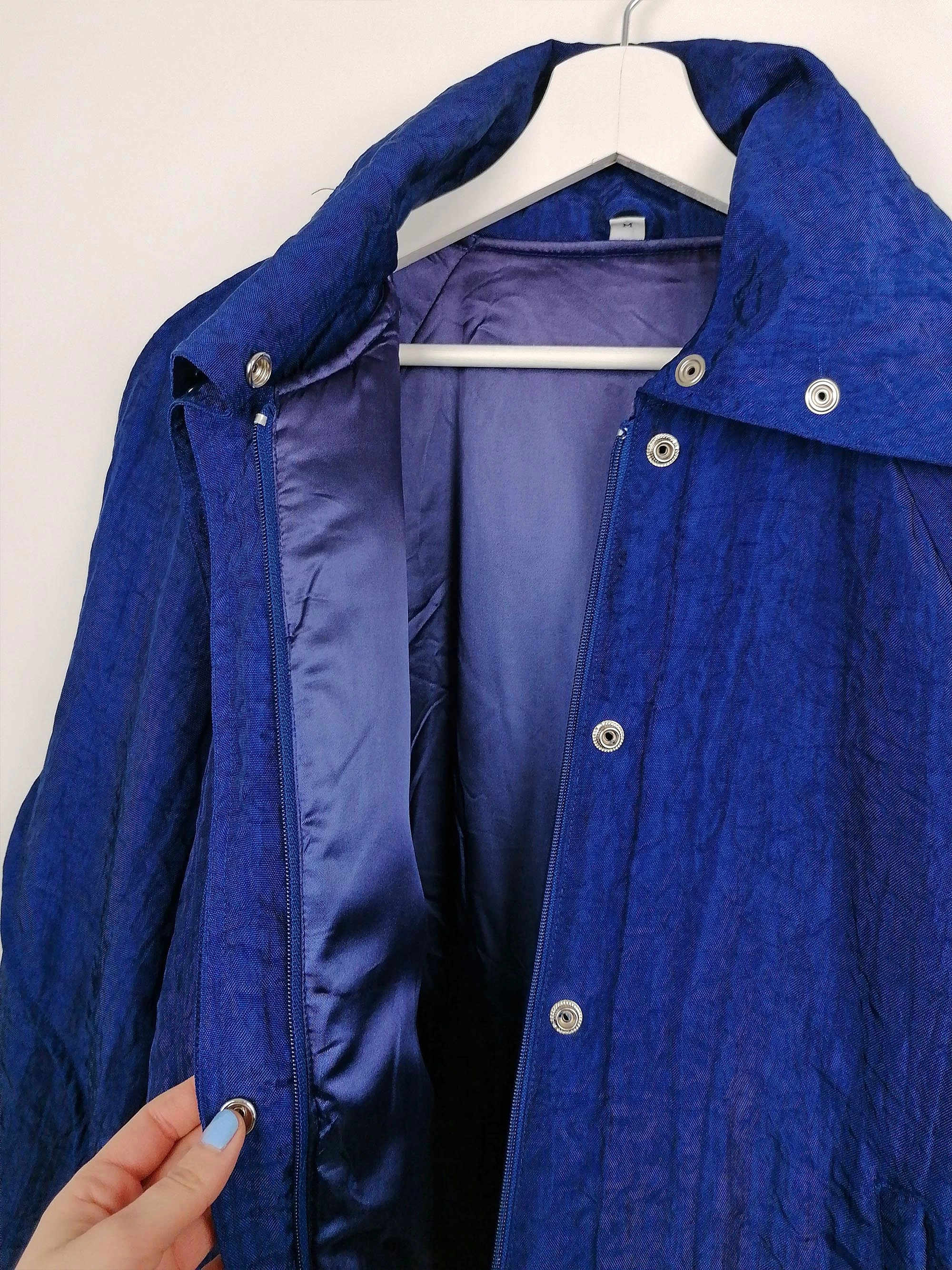 80's Electric Blue Oversized Puffy Jacket - Size M