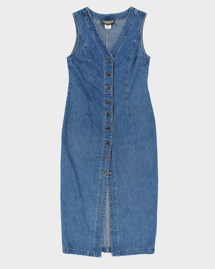 90s denim maxi dress M size