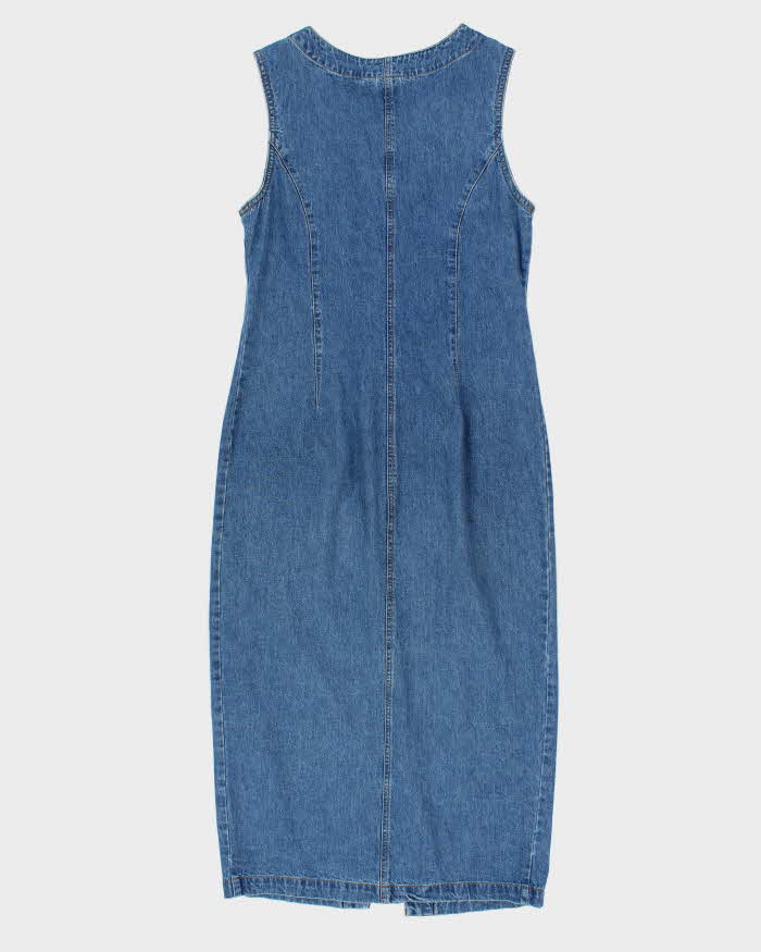 90s denim maxi dress M size