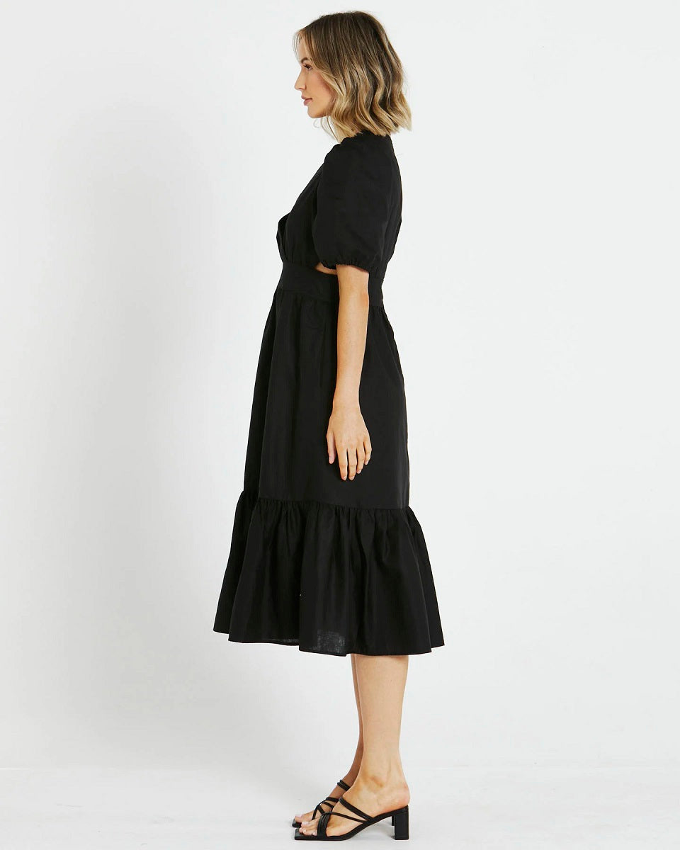 Adele Black Midi Dress