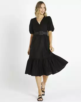 Adele Black Midi Dress