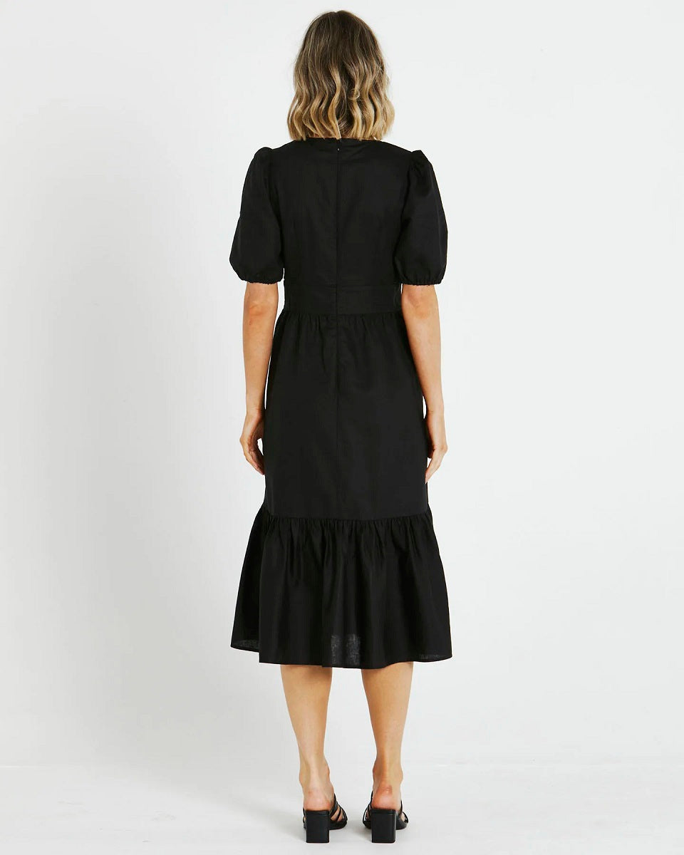 Adele Black Midi Dress