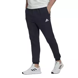 ADIDAS ESSENTIALS FLEECE TRACKPANTS - MEN'S REGULAR TAPERED DESIGN - NAVY