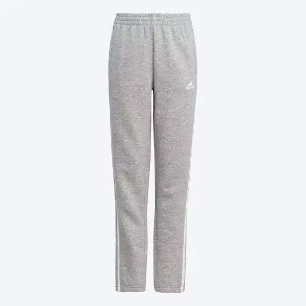 Adidas Kids 3 Stripe Grey Fleece Trackpants