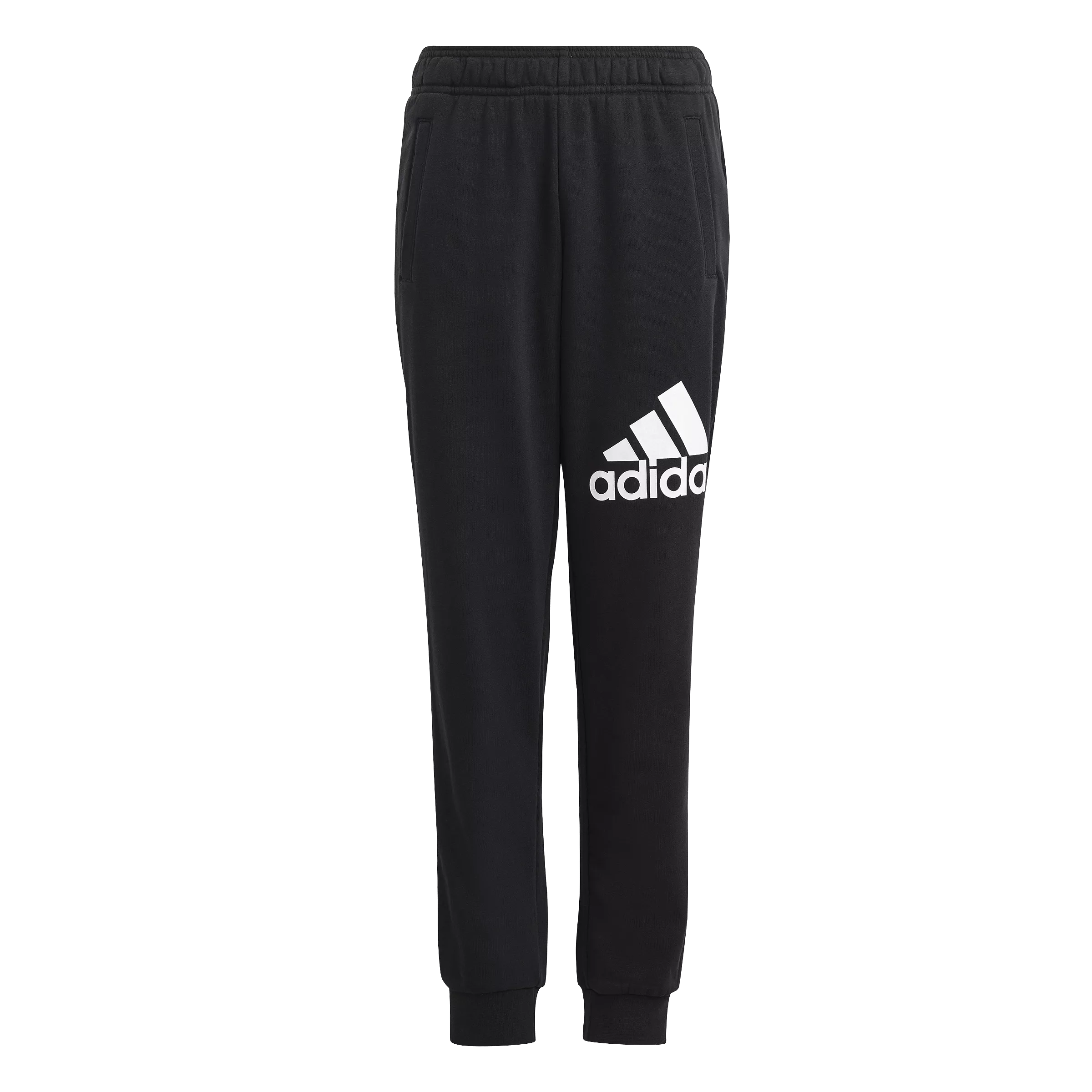 Adidas Kids Black Trackpants with Big Logo and Regular Fit