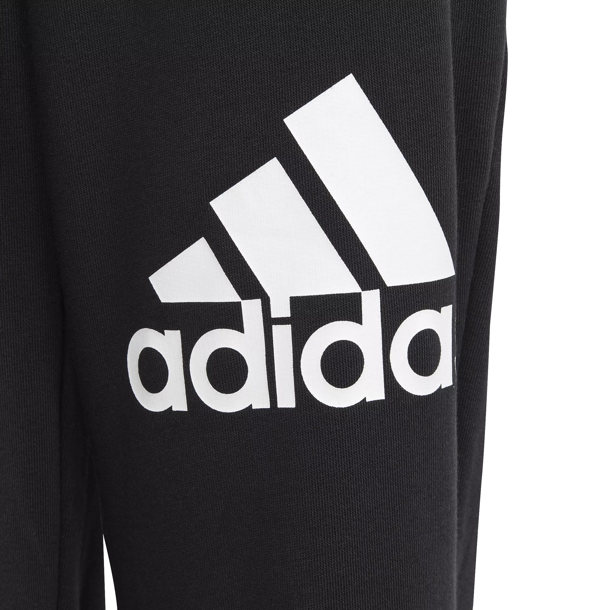 Adidas Kids Black Trackpants with Big Logo and Regular Fit