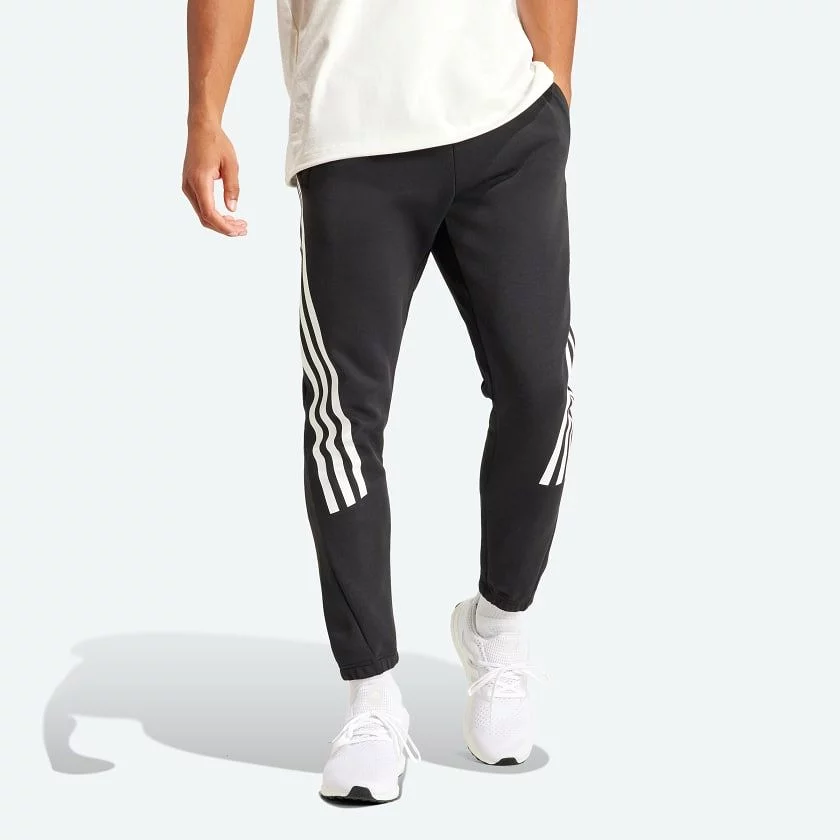 Adidas Men's Black Trackpants with 3-Stripes - Future Icons Collection