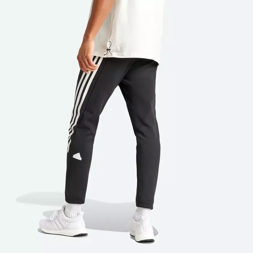 Adidas Men's Black Trackpants with 3-Stripes - Future Icons Collection