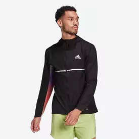 adidas Men's Running Jacket - Black Colourblock Lightweight - Own The Run