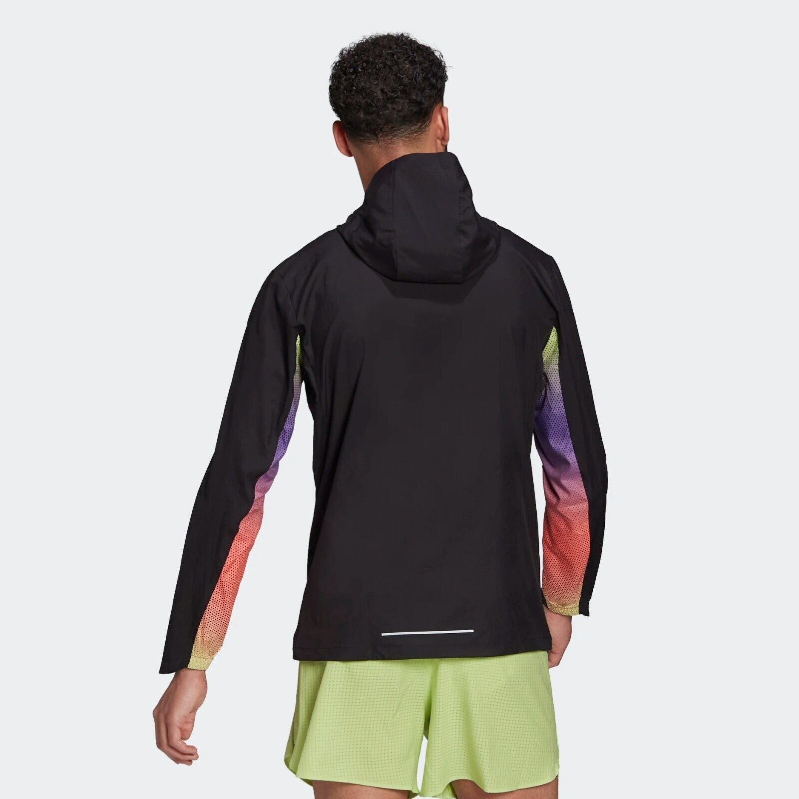 adidas Men's Running Jacket - Black Colourblock Lightweight - Own The Run