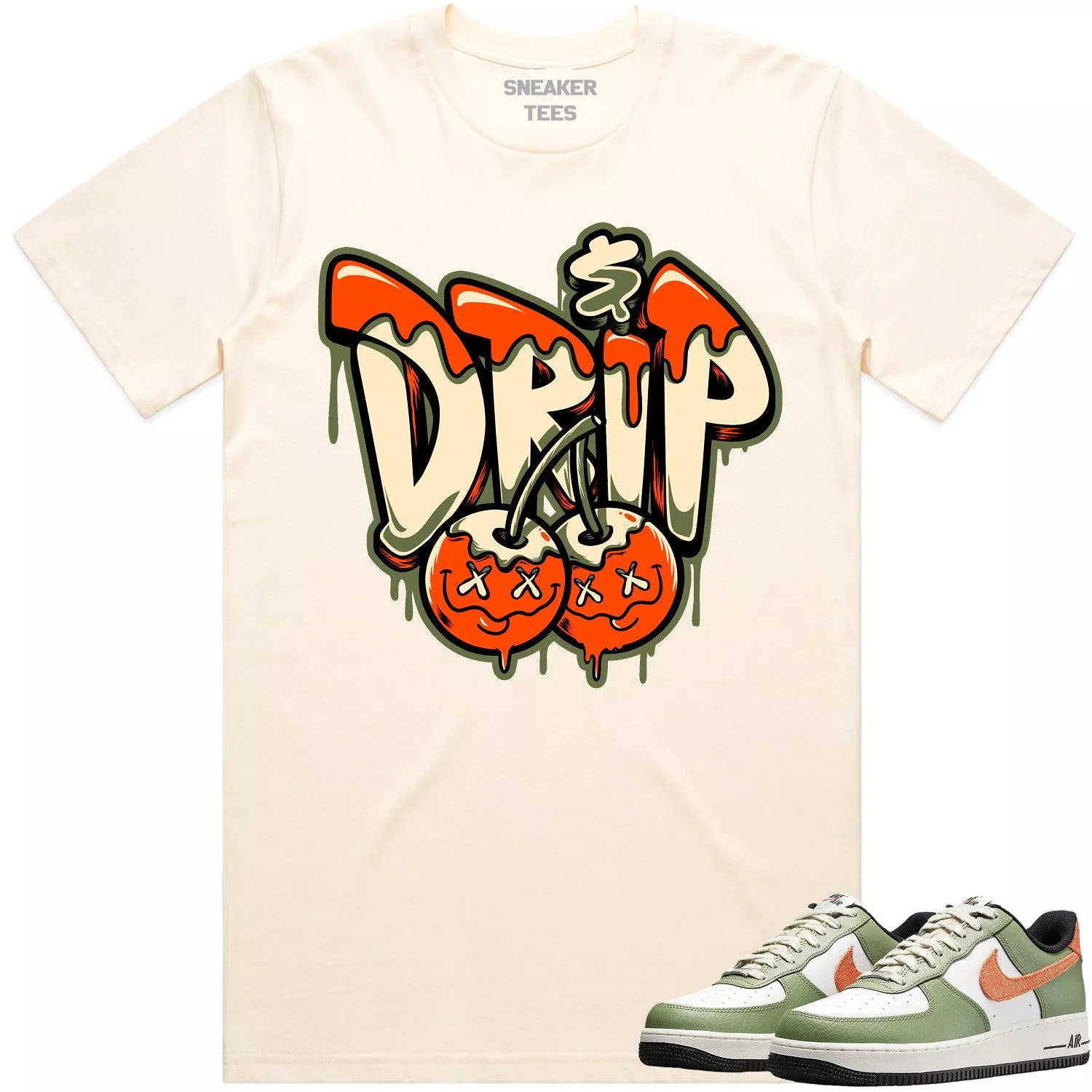 Air Force 1 Oil Green Shirt - CELADON MONEY DRIP - Perfect Match in Green