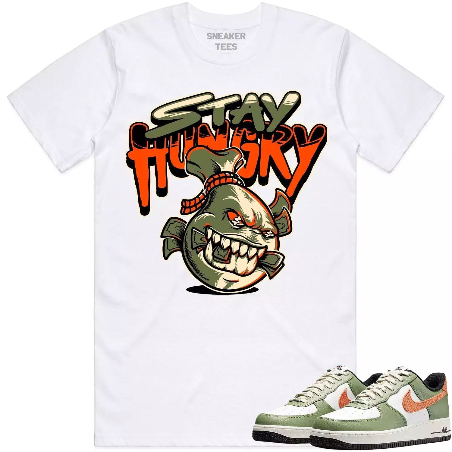 Air Force 1 Oil Green Shirt - Stay Hungry in Celadon - Shop Now!