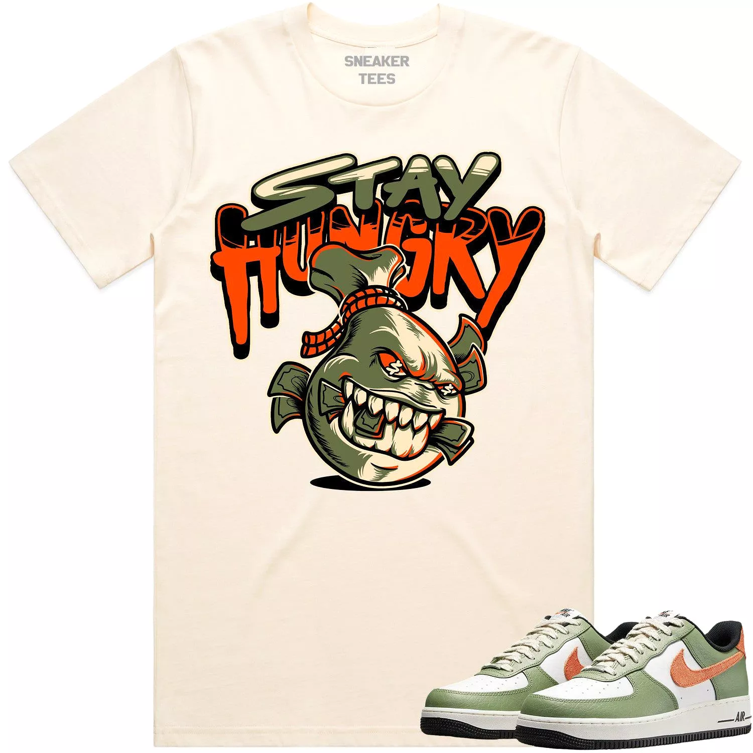 Air Force 1 Oil Green Shirt - Stay Hungry in Celadon - Shop Now!