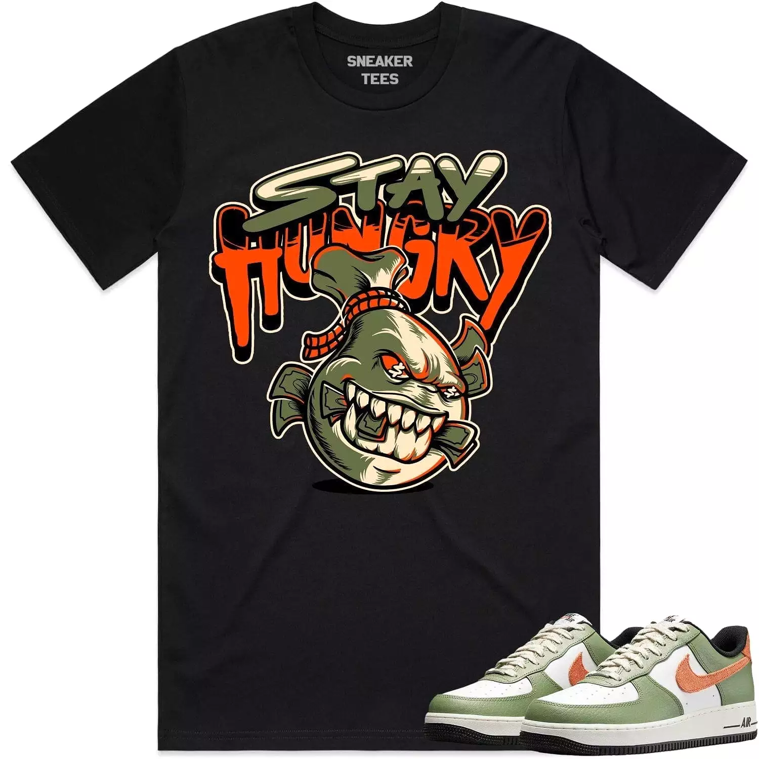 Air Force 1 Oil Green Shirt - Stay Hungry in Celadon - Shop Now!