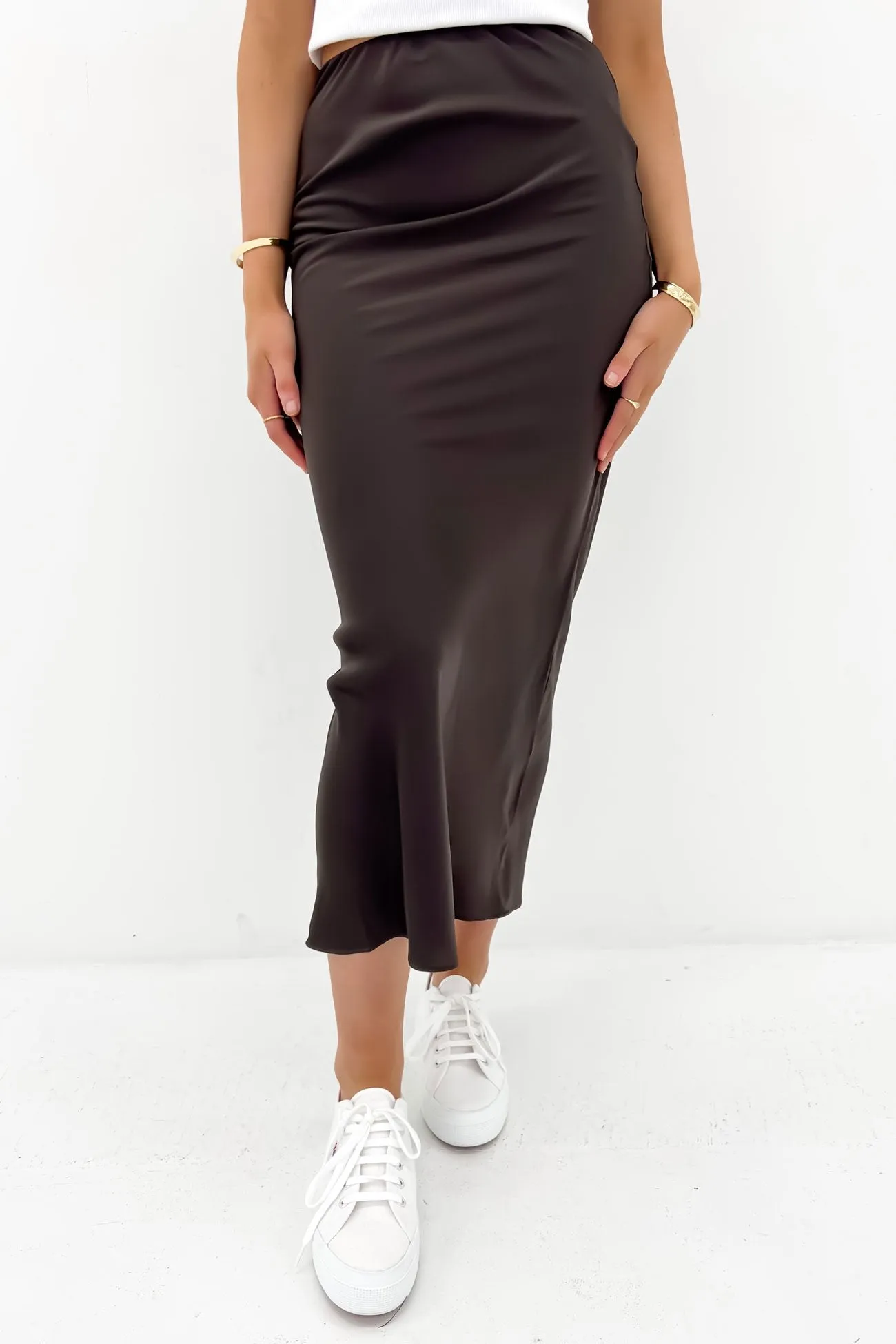 Aire Brown Maxi Skirt