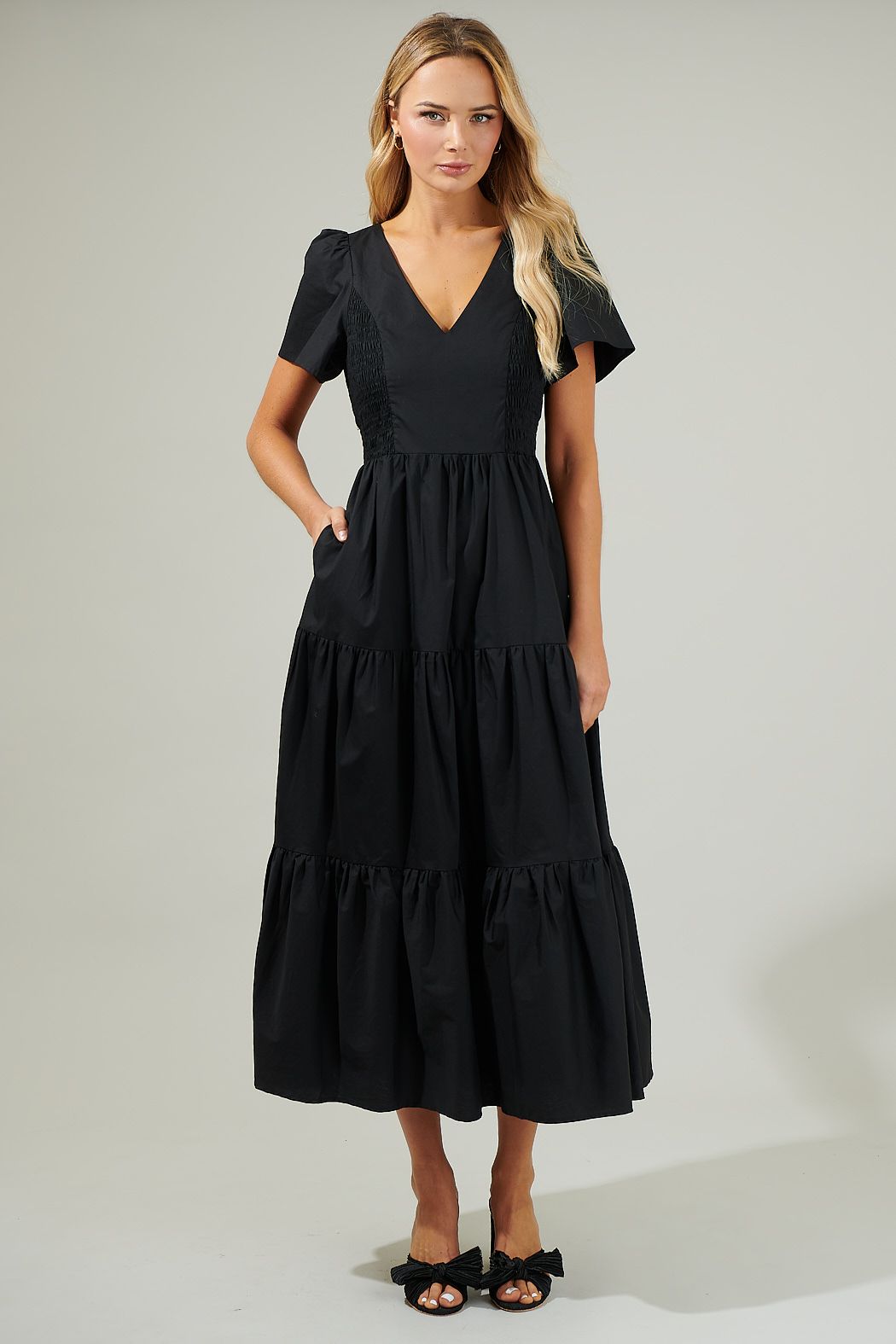 Alexis Black Midi Dress