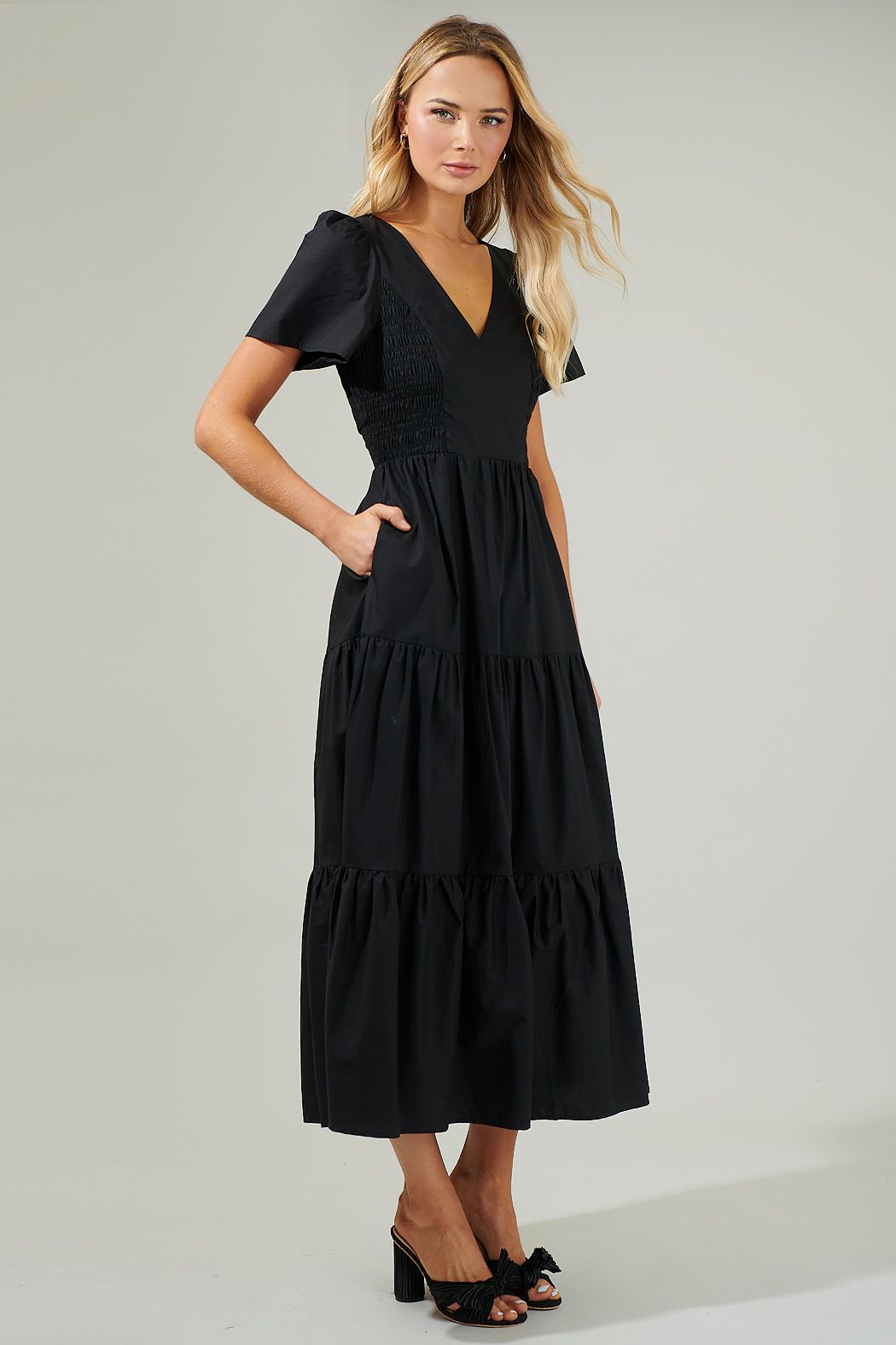 Alexis Black Midi Dress