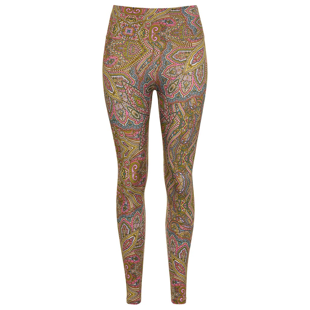 Ali Paisley Legging Meta Description: Discover the trendy and comfortable Ali Paisley Wide Band Leggings available at a great pr