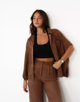 Amalie Mocha Shirt