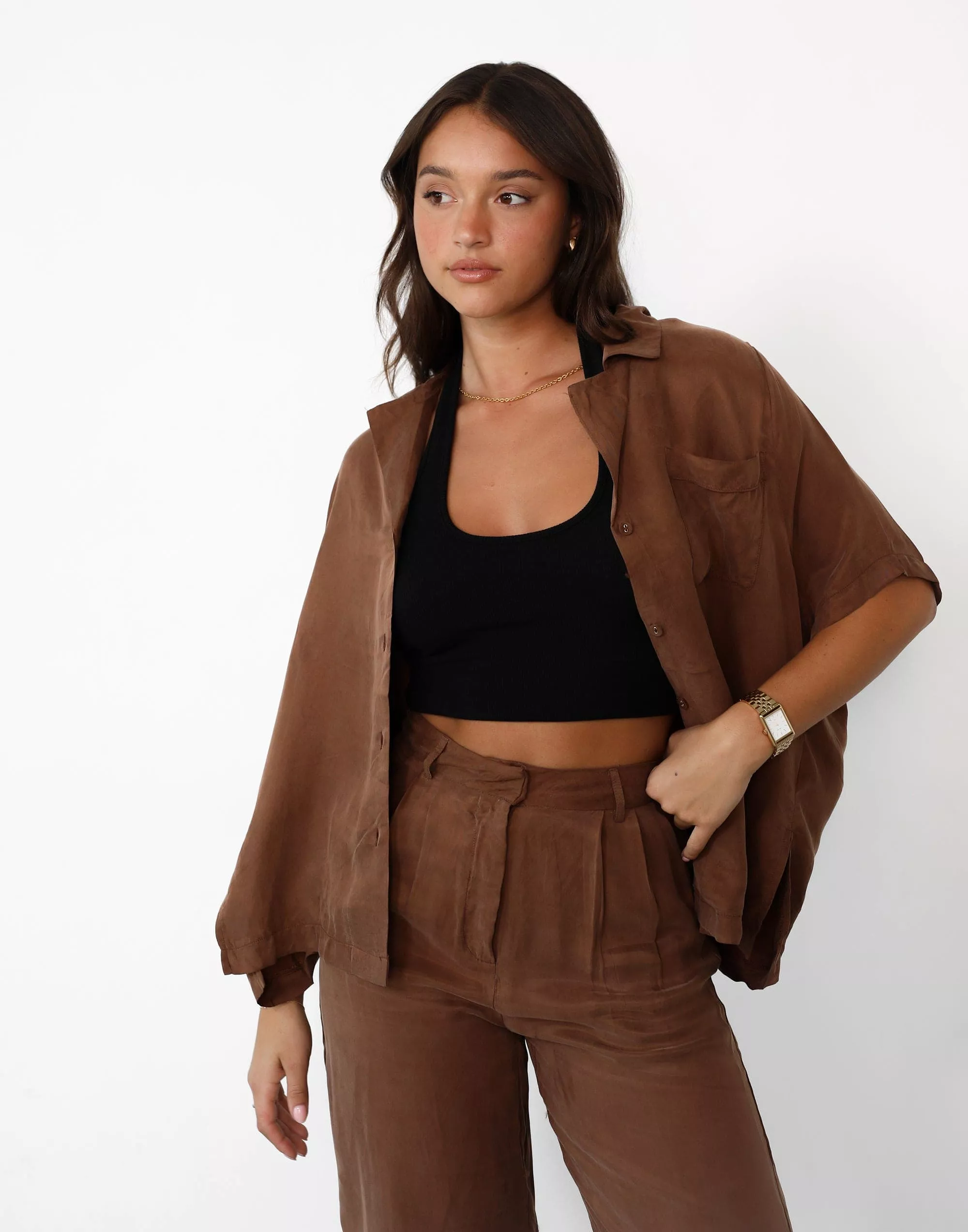 Amalie Mocha Shirt