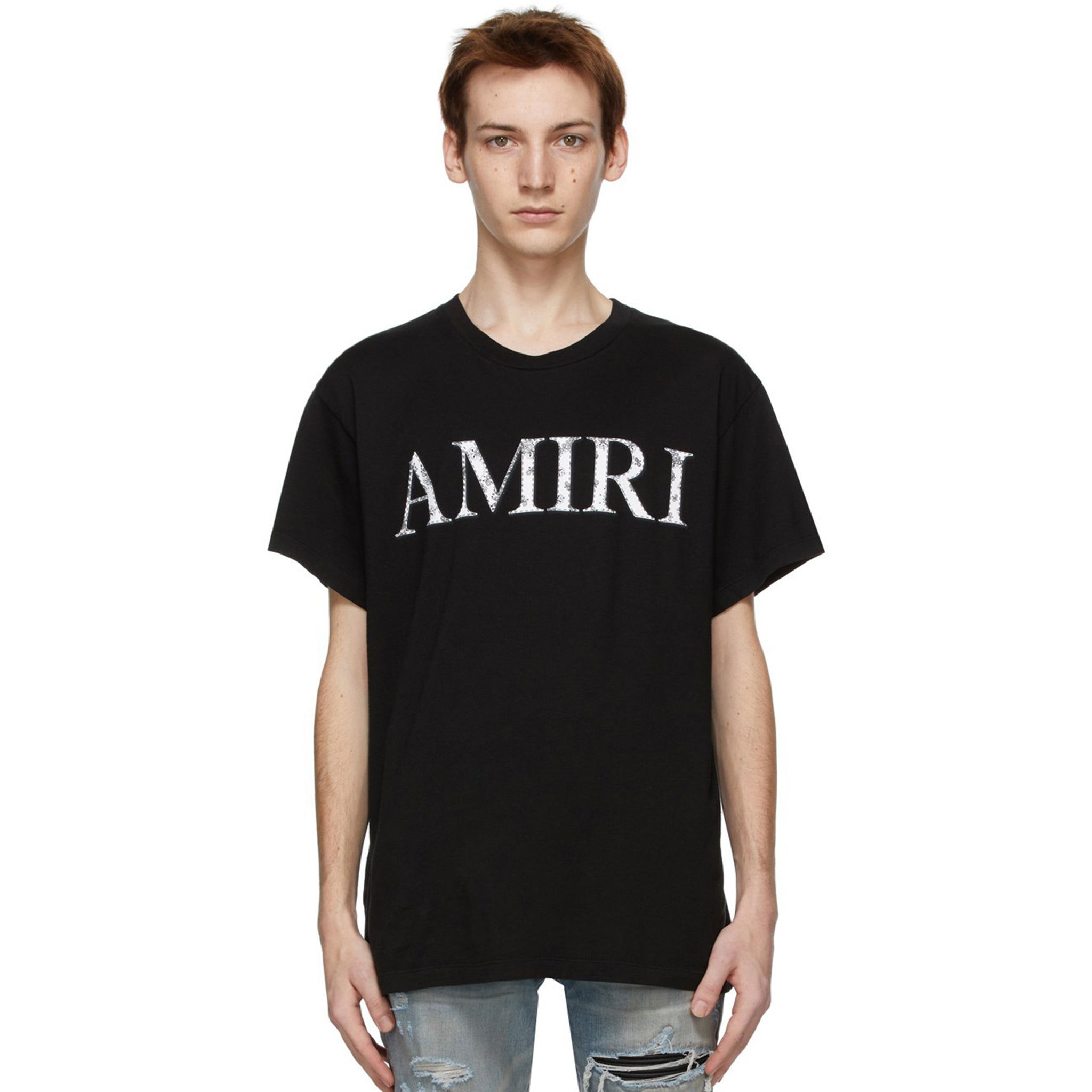 Amiri Black Bandana Logo T-Shirt