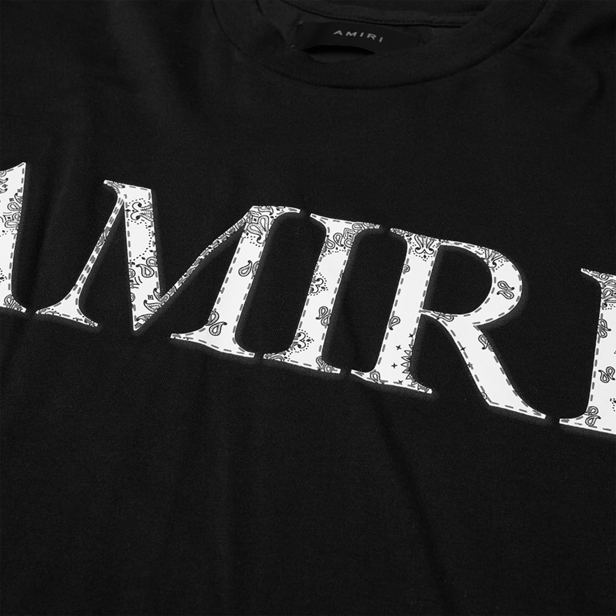 Amiri Black Bandana Logo T-Shirt