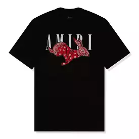 Amiri Chinese New Year Rabbit Logo Tee in Black