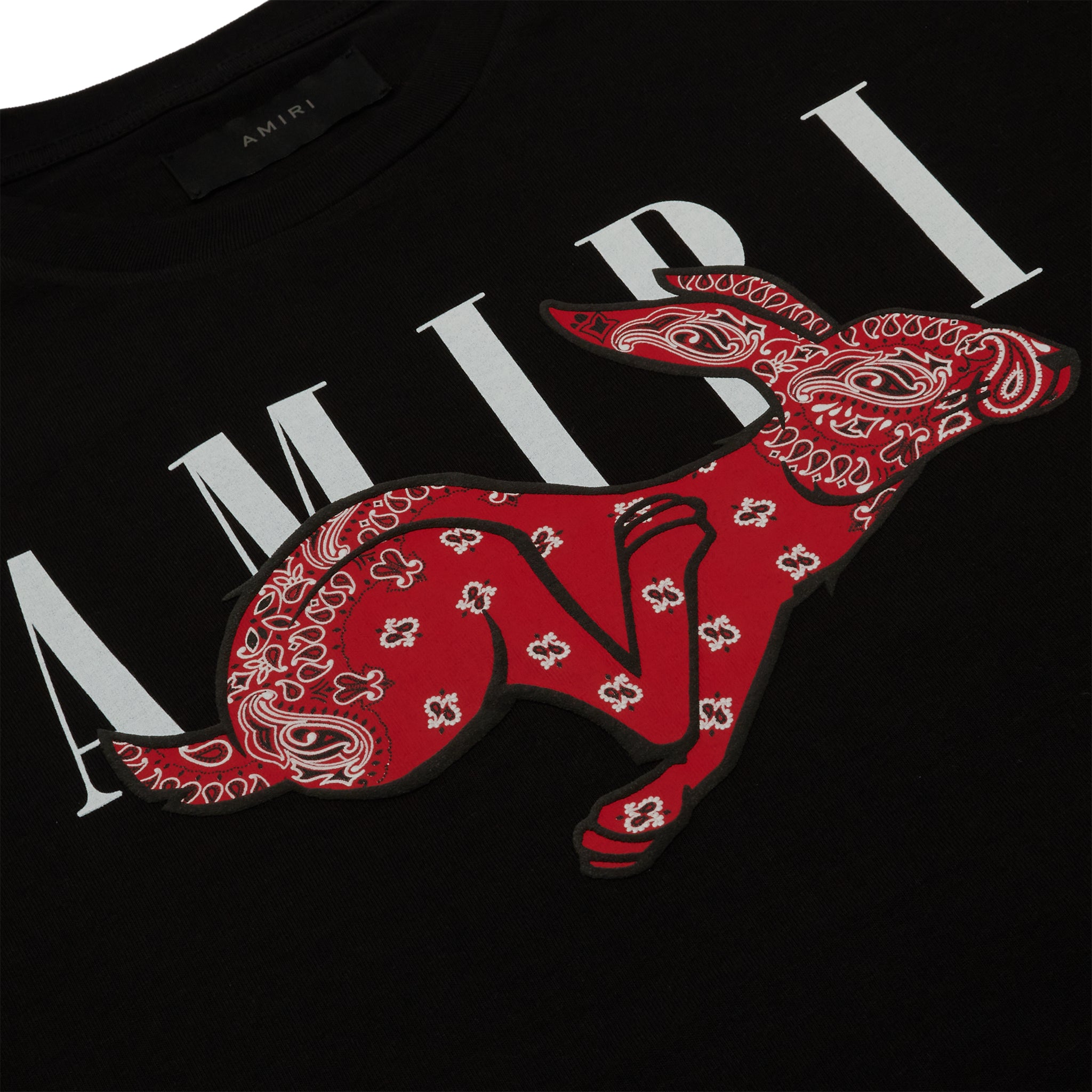 Amiri Chinese New Year Rabbit Logo Tee in Black