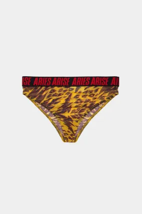 Animal Print Mesh Briefs