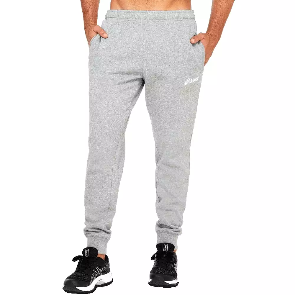 ASICS Men's Grey Heather Fleece Cuff Trackpants