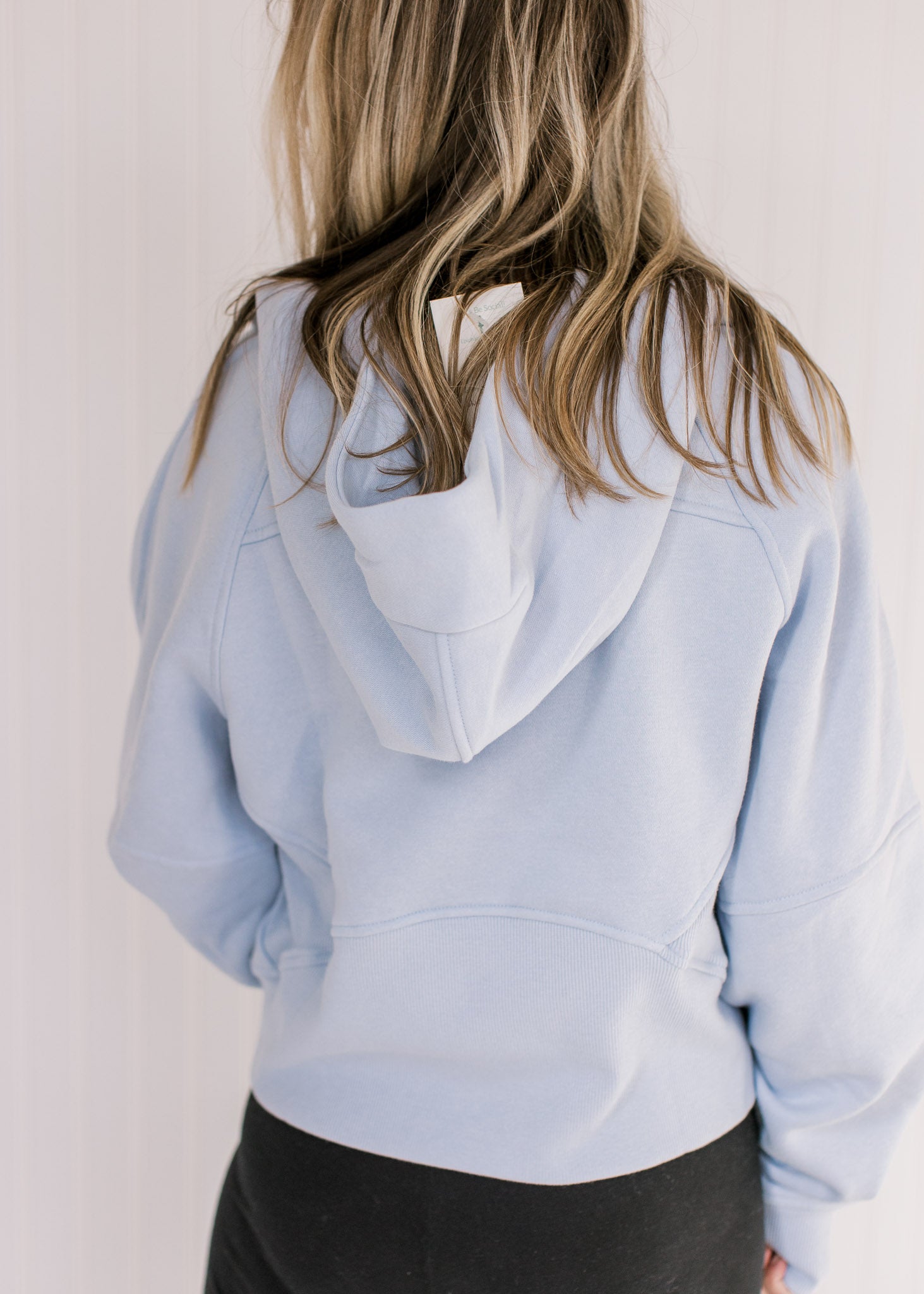 Athleisure Sky Blue Cropped 1/4 Zip - Trendy and Comfortable Athletic Apparel