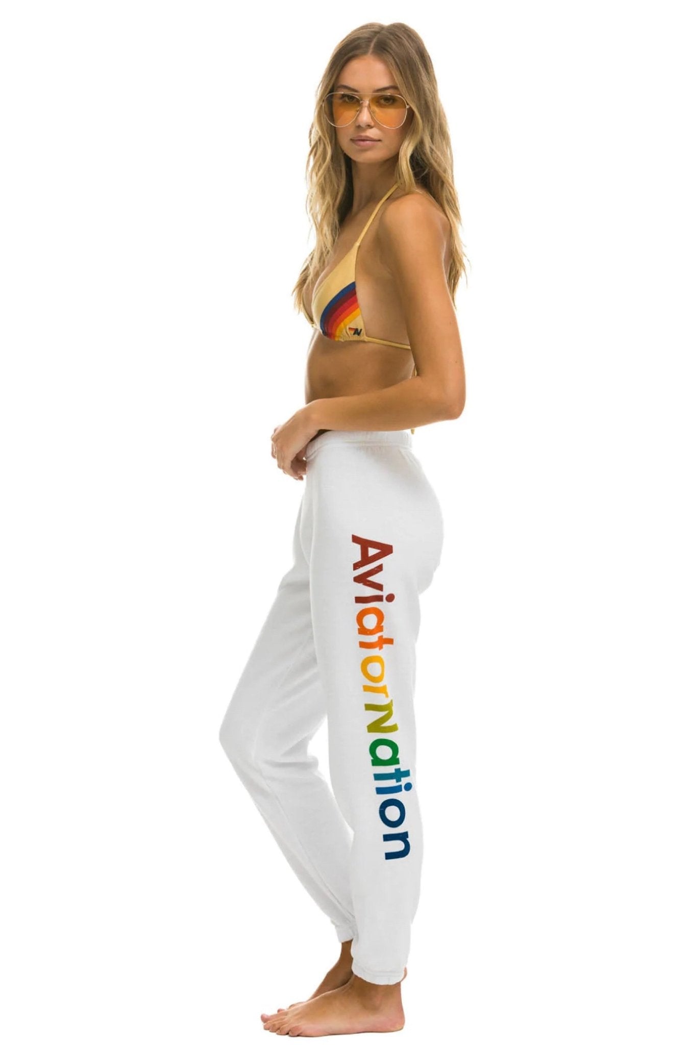 AV logo white sweatpants.