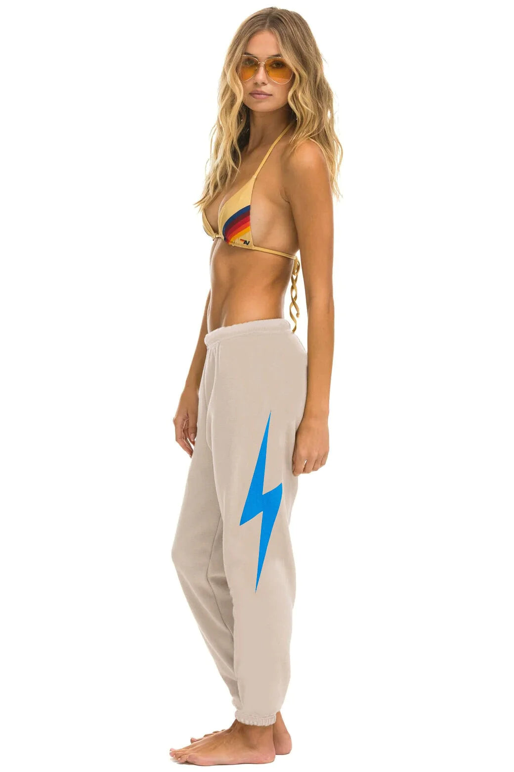 Aviator Nation sweatpants - sand blue BOLT - top Google SEO result 