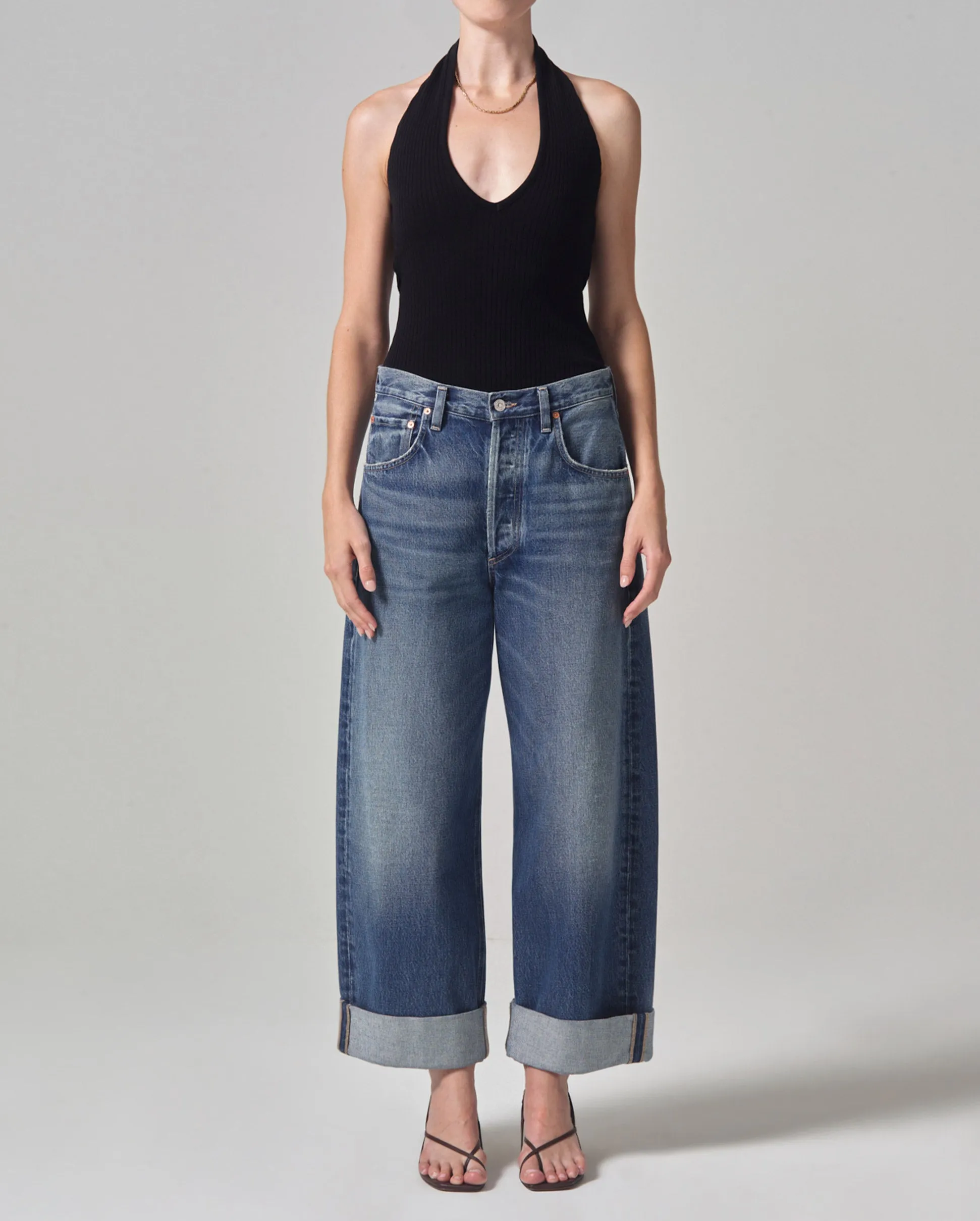 Ayla Baggy Cuffed Crop Brielle - Shop Now