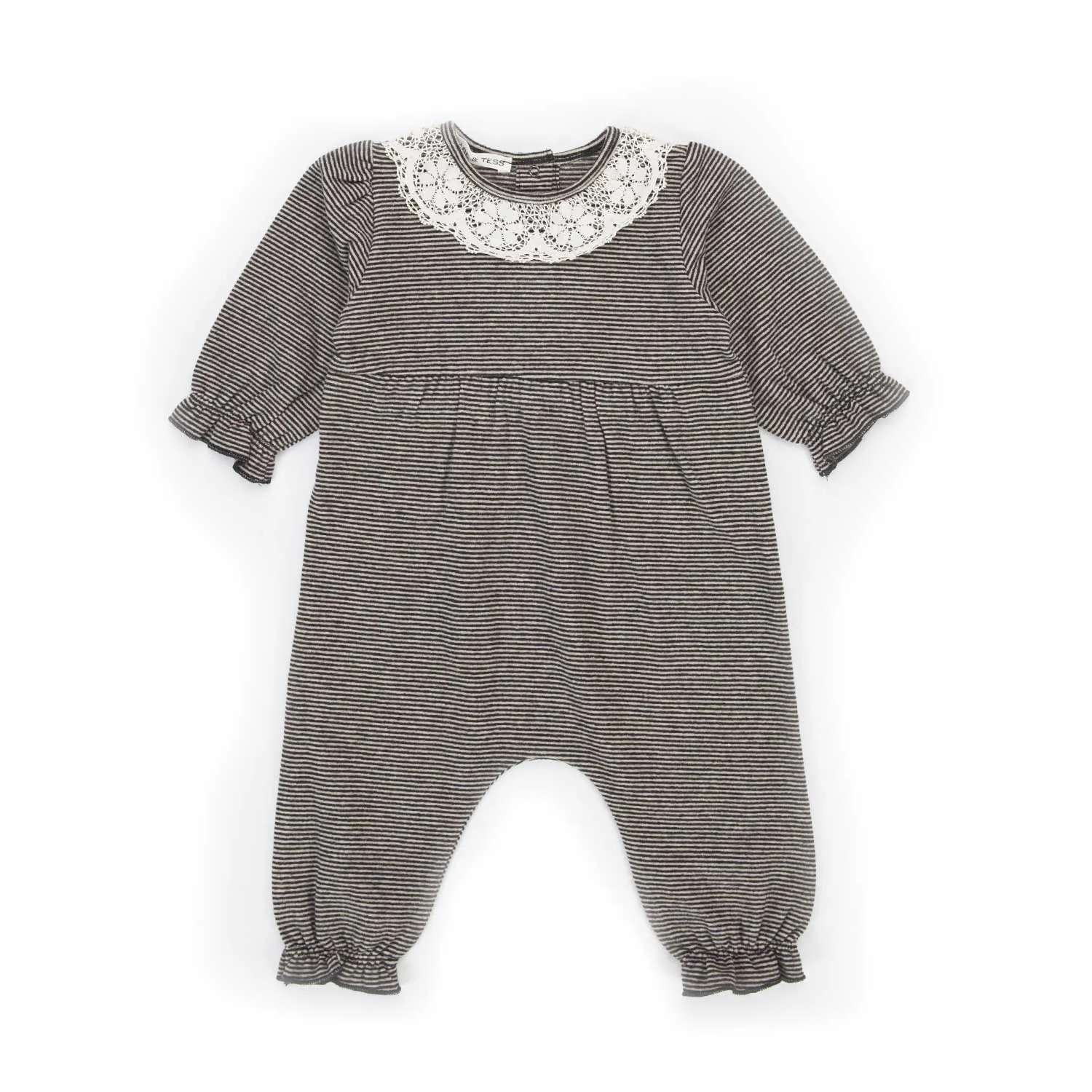 Babe and Tess Baby Girl Striped Romper