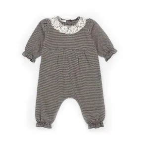 Babe and Tess Baby Girl Striped Romper